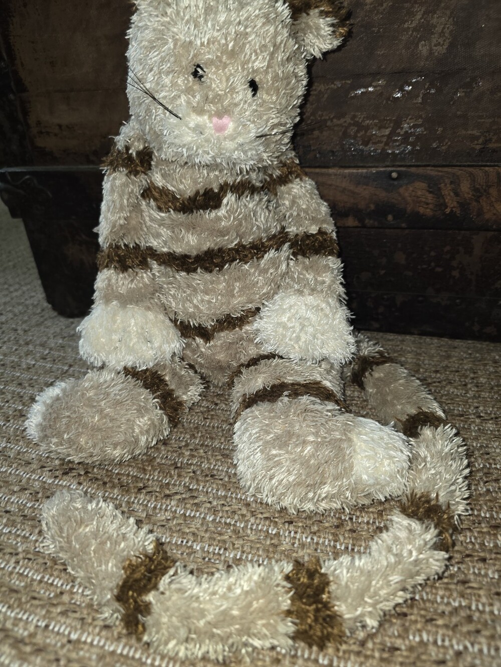 Jelly Cat Rare Vintage Bunglie Cat Long Tail Striped Kitty - Picture 2 of 12